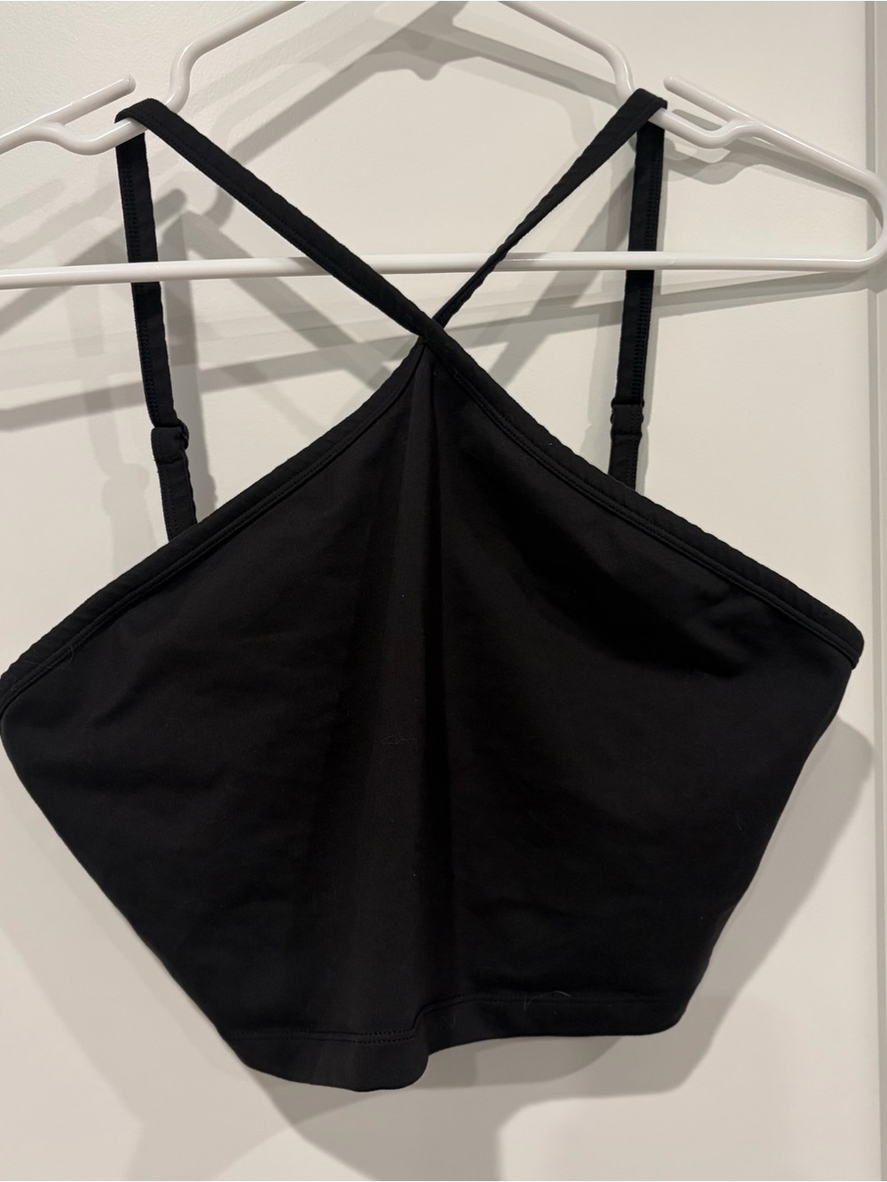 OFFLINE by aerie Black Halter Neck Crop Top Sports Bra